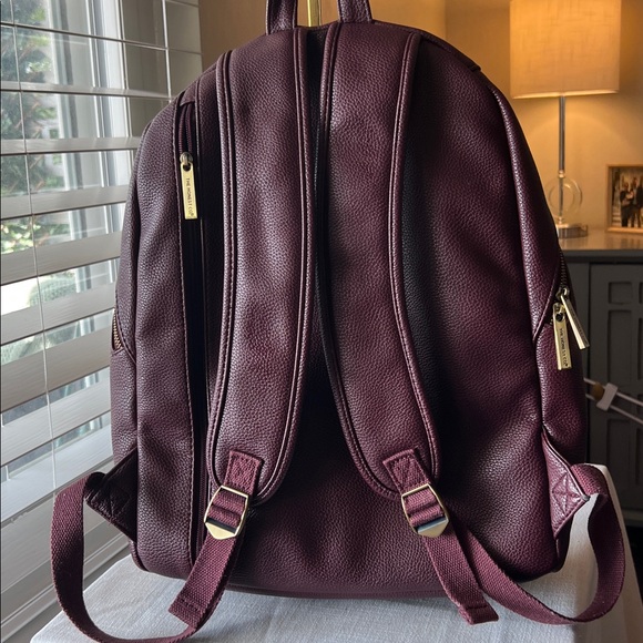 The Honest Co Burgundy Leather Backpack/Diaper Bag main image 8